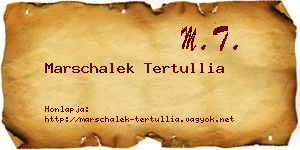 Marschalek Tertullia névjegykártya